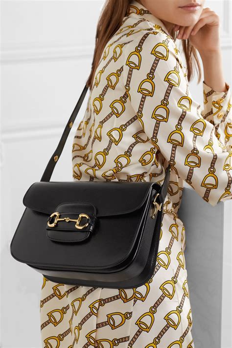 gucci horsebit bag black|1955 horsebit shoulder bag.